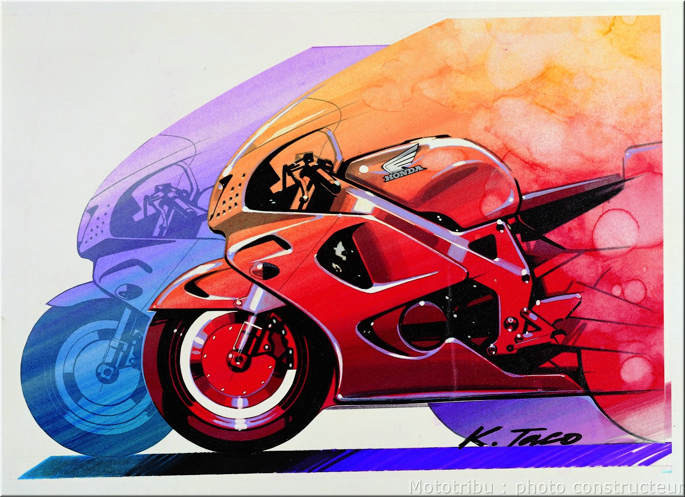 Красивые яркие рисунки мотоциклов