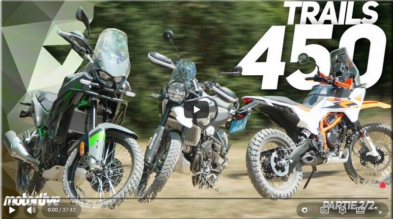 COMPARO - vidéo trails 450, Kawasaki vs KTM vs Royal Enfield vs BMW vs QJ Motor vs CF Moto