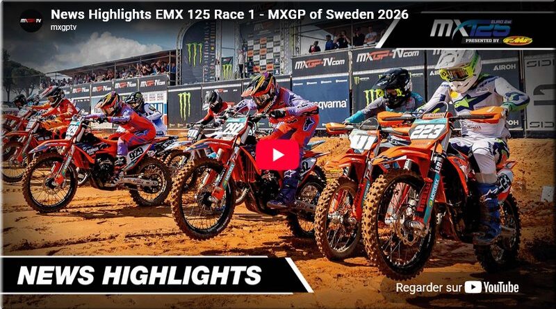 MOTOCROSS - Suède, Uddevalla, EMX250 et 125, les résumés vidéo des courses 1 et les résultats, un podium pour Liam Bruneau