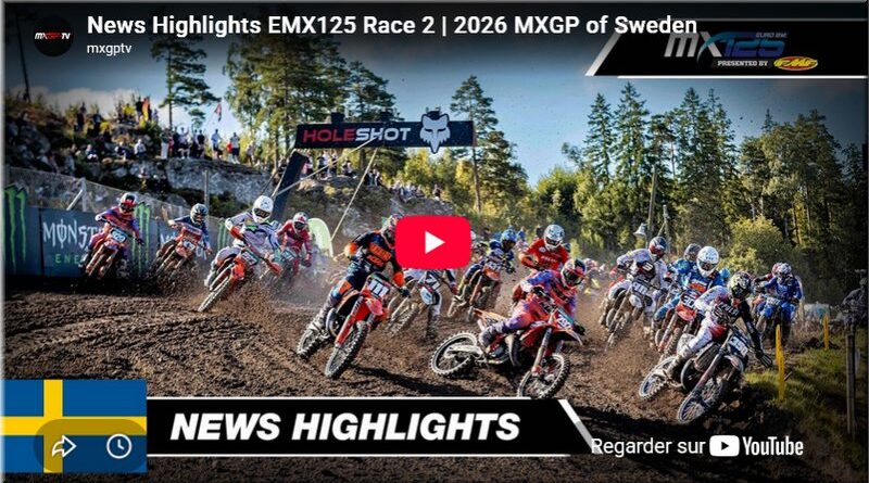 MOTOCROSS - Suède, Uddevalla, EMX250 et 125, les résumés vidéo des courses 2 et les résultats, un podium pour Sleny Goyer, Ricardo Bauer champion 125