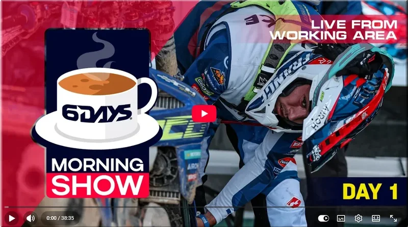 Enduro - 6 Days, Portugal, Grandola, Jour 1, vidéo Morning Show présenté par Antoine Méo