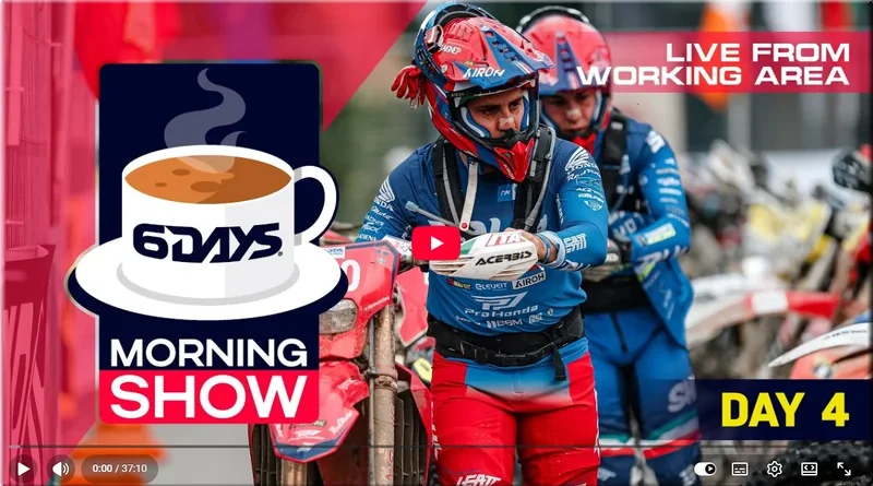Enduro - 6 Days, Portugal, Grandola, Jour 4, vidéo Morning Show présenté par Antoine Méo