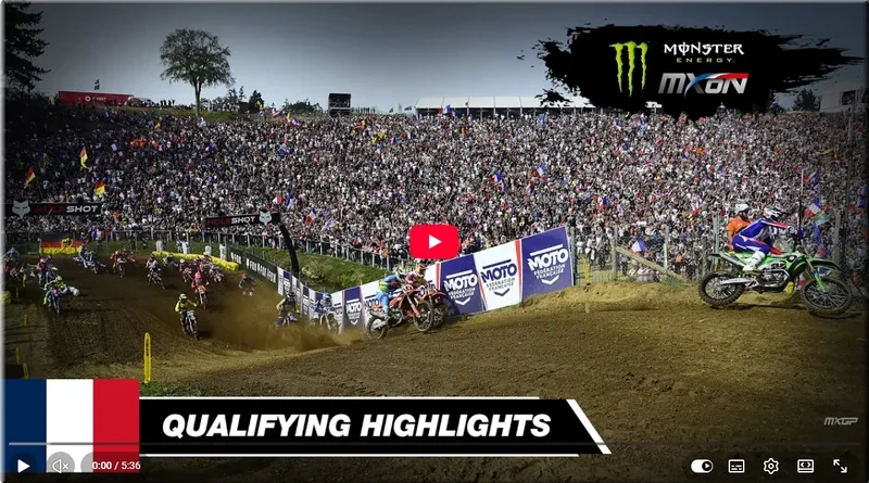 MOTOCROSS des NATIONS - France, Ernée 2026, le résumé vidéo des qualifications et les résultats, la France en pole